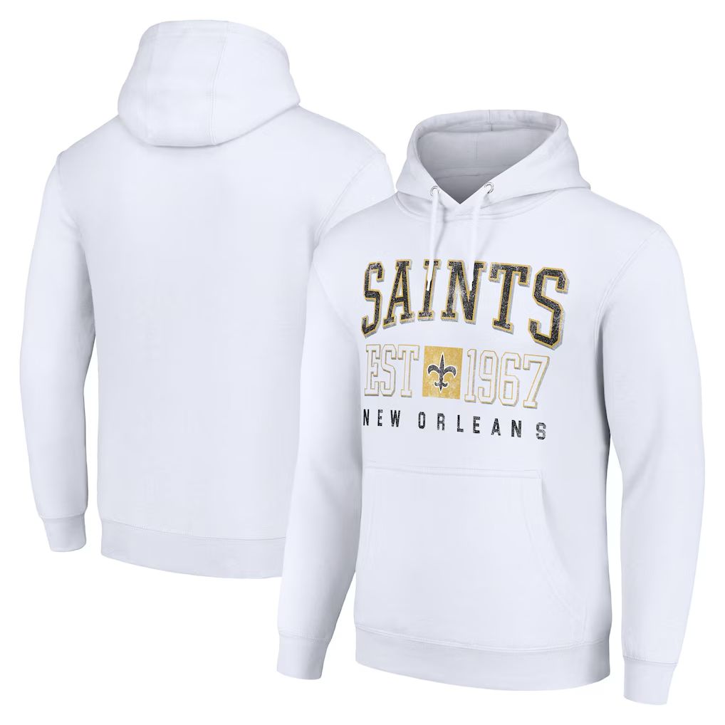 Men 2026 NFL New Orleans Saints white Hoodie hooded style 01->new orleans saints->NFL Jersey
